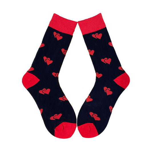 Dark Double Heart Socks