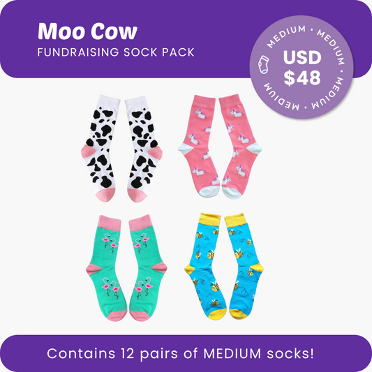 Moo Cow Fundraising Sock Pack