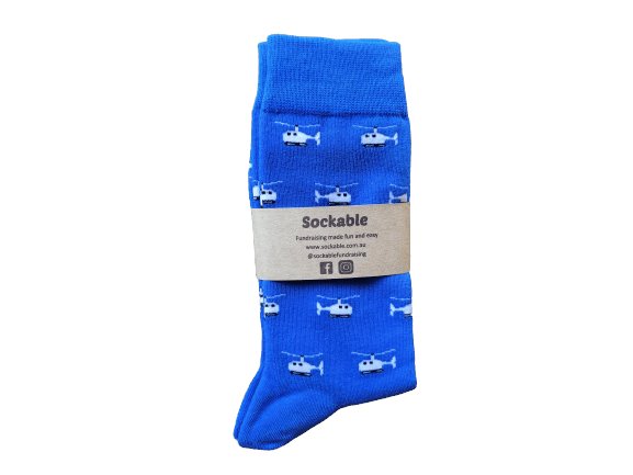 Helicopter Socks Sockable Fundraising 